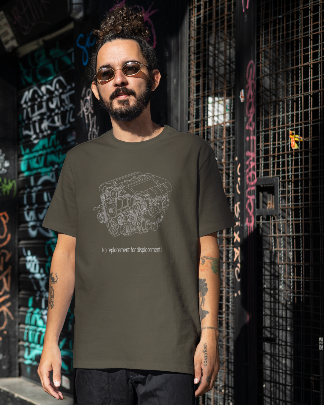 No replacement for displacement - Unisex Classic Crew T-Shirt