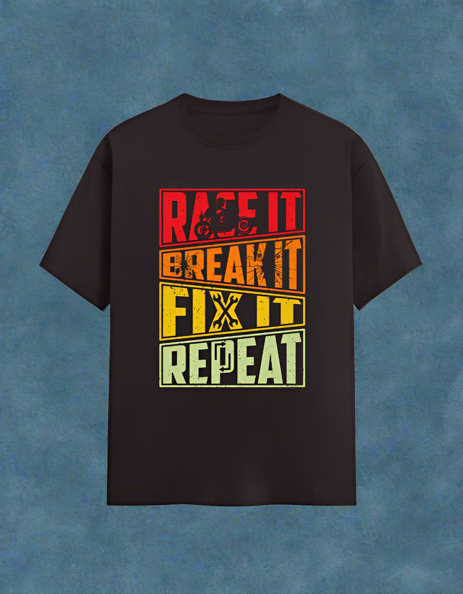 Race-Break-Fix-Repeat- Classic Crew T-Shirt