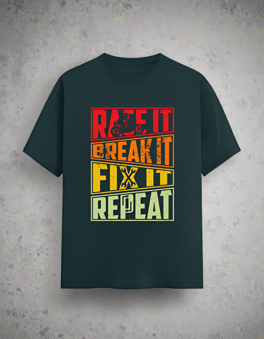 Race-Break-Fix-Repeat- Classic Crew T-Shirt