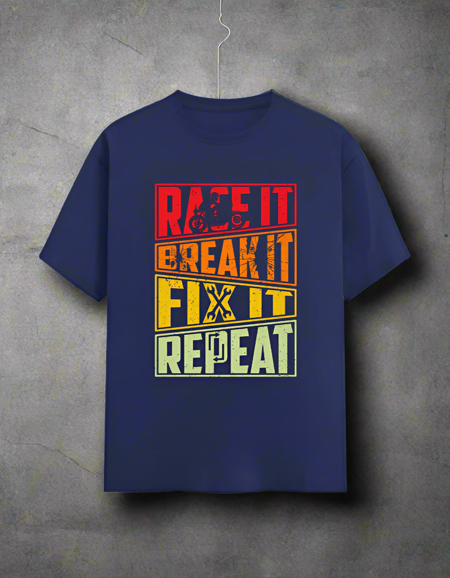 Race-Break-Fix-Repeat- Classic Crew T-Shirt